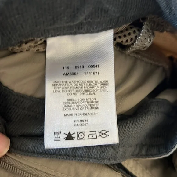 Columbia Omni-shade sun protection 36w 28l Zip Off legs shorts/pants - Picture 9 of 11